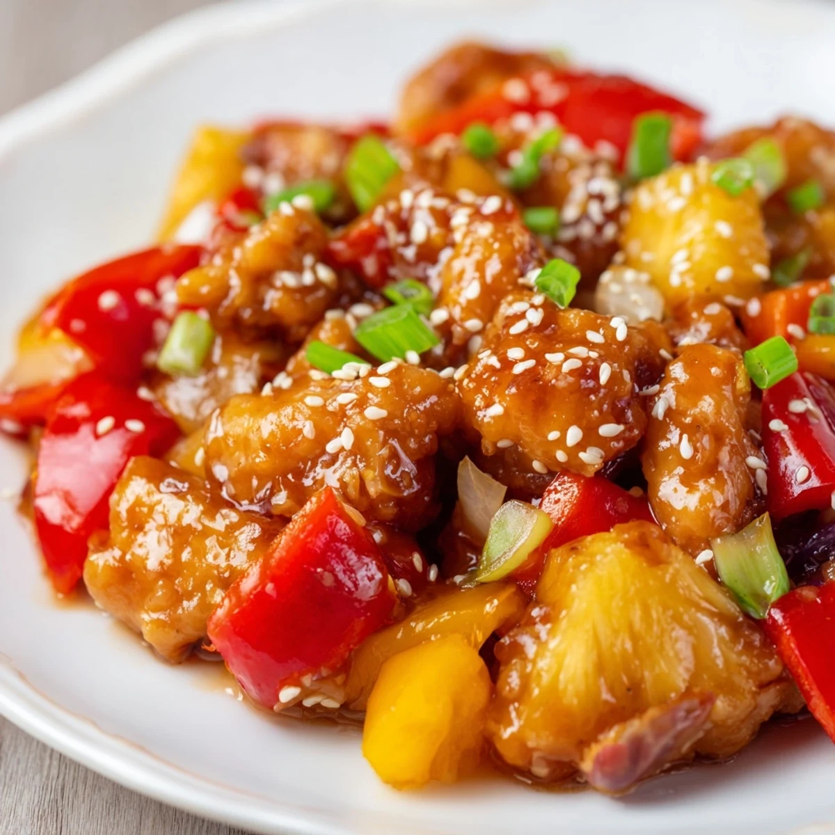 Tender chicken in sweet pineapple sauce served over steamed rice in this Sweet Hawaiian Crockpot Chicken.