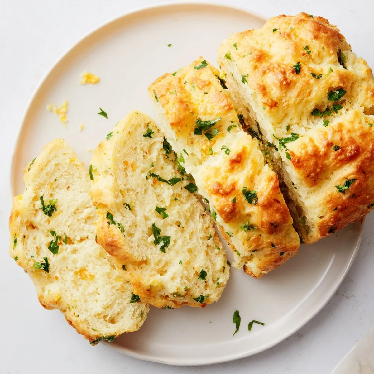 Steam rises from a warm Red Lobsters Cheddar Bay Biscuit Loaf, brushed with garlic butter and paired with a seafood bowl.