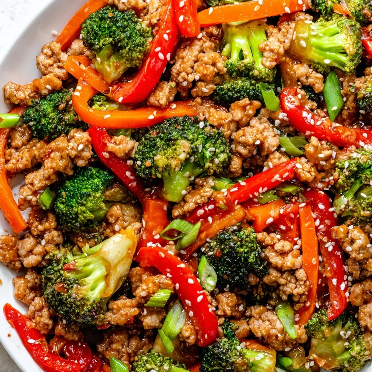 Sizzling ground turkey stir fry with crisp broccoli peppers ready for weeknight dinner