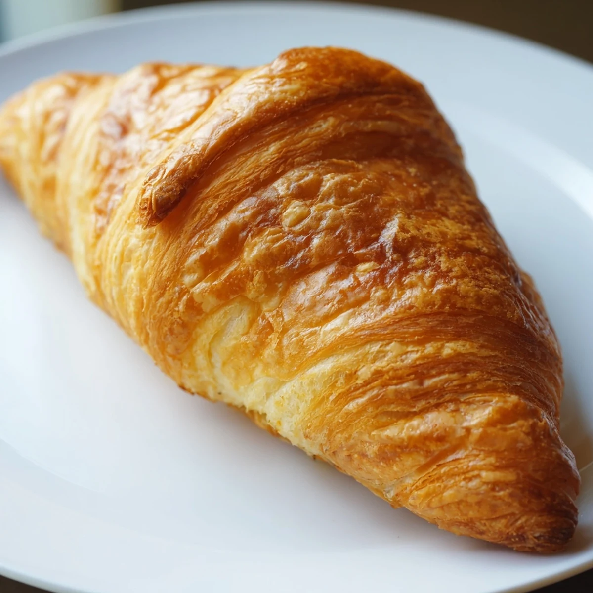 Warm air fryer homemade croissants showing signature crescent shape with golden exterior and soft interior