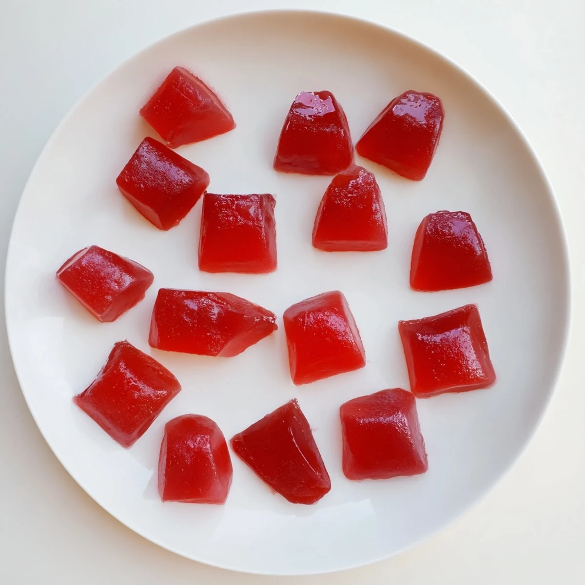 Bowl of naturally sweet homemade strawberry gummies resting beside fresh whole strawberries for a refreshing healthy snack presentation