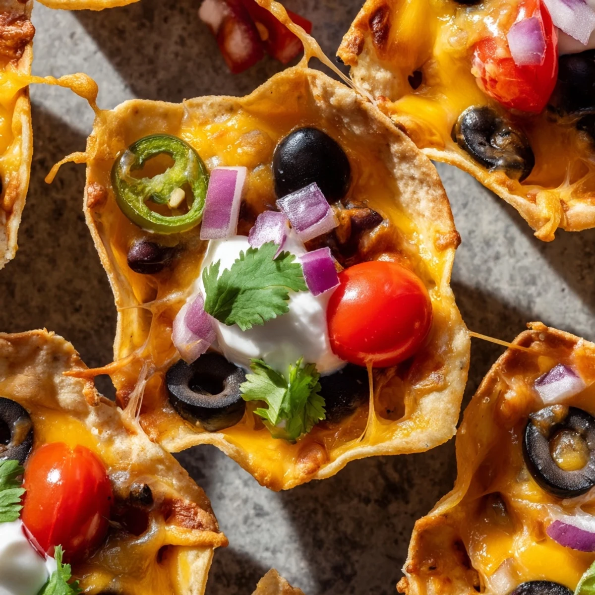 Cheesy Nacho Cups Game Day