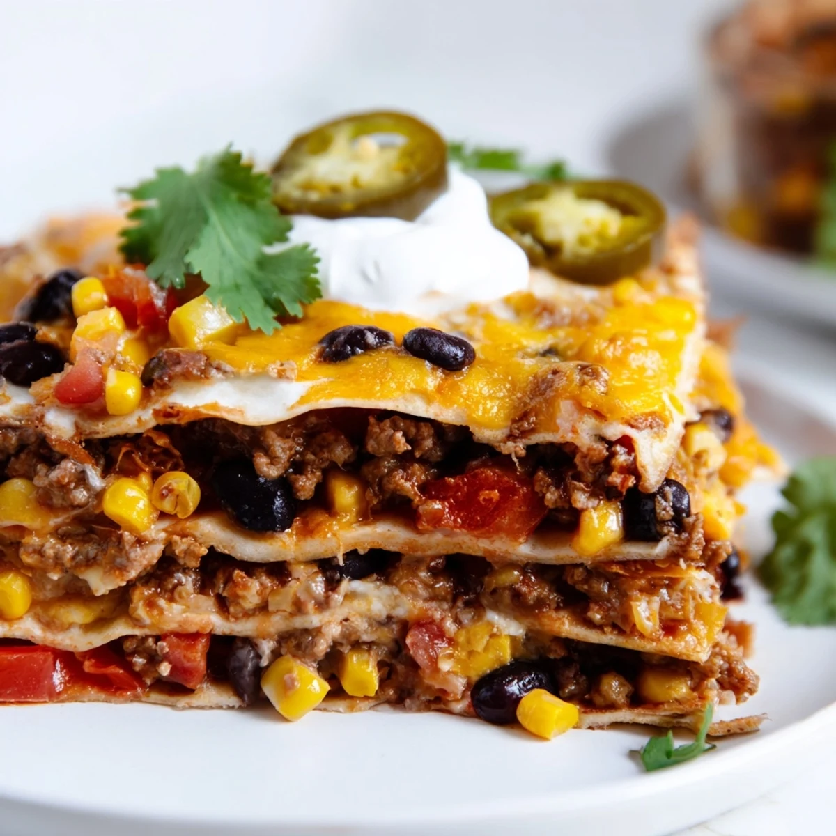 Mexican Lasagna Tortilla Layers