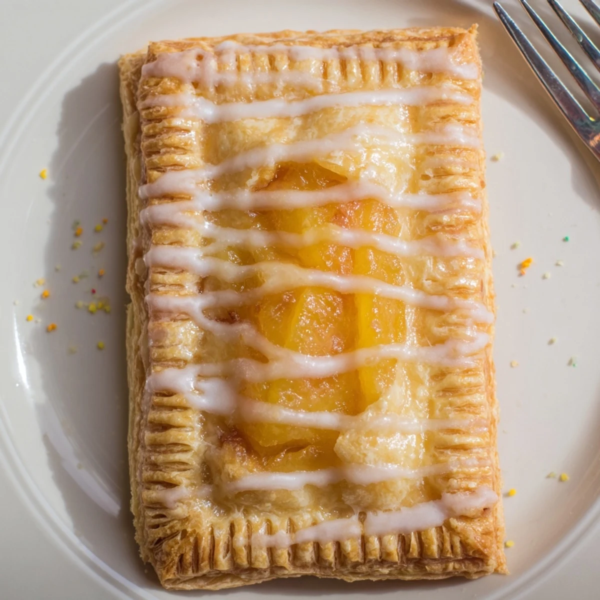 Warm Peach Pop Tarts Classic filled with jammy peach, served on wire rack