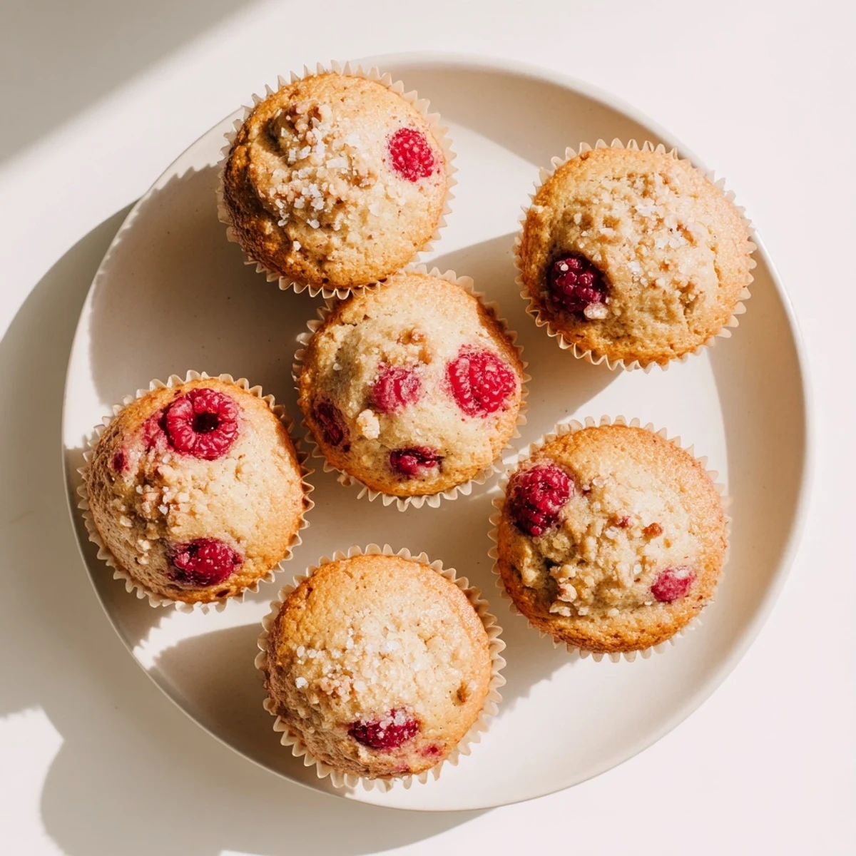Fresh raspberry studded lemon ricotta muffins bursting with juicy berries and bright citrus flavor