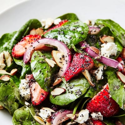 Strawberry Spinach Balsamic Poppy Seed