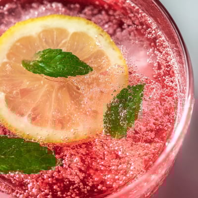 Honey Lemon Pink Soda