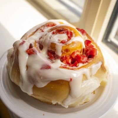 Strawberry Cheesecake Cinnabon Rolls